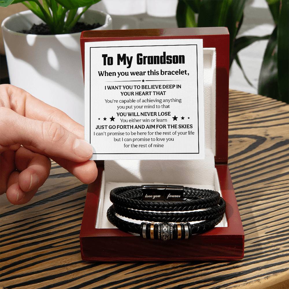 Liebe Dich für immer, glaube tief (Für meinen Enkel) – Armband