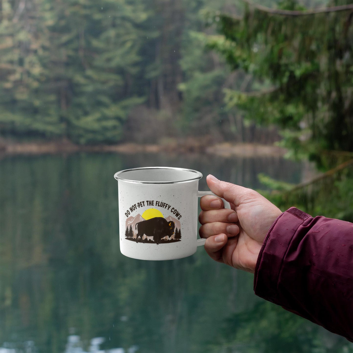 Flauschige Kühe - Campingbecher