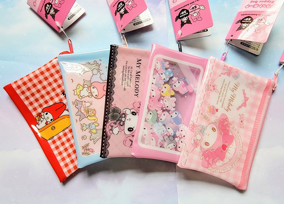 Pastel Mini Vinyl Pouches — Cute Sanrio Accessory Pouch