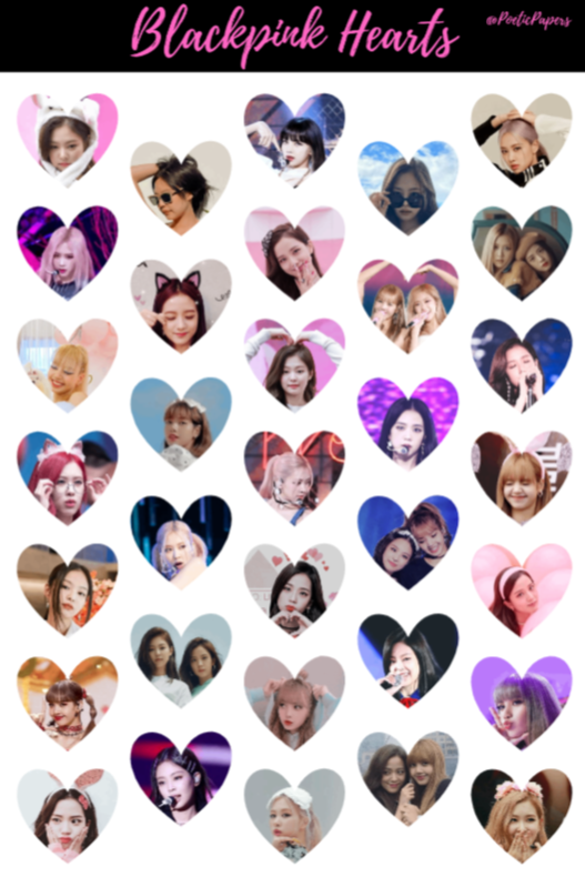 Blackpink Member Heart Stickers