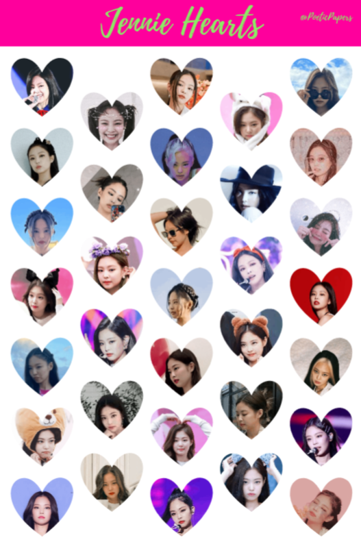 Blackpink Member Heart Stickers
