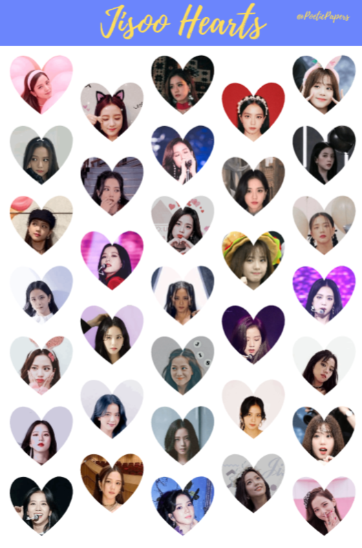Blackpink Member Heart Stickers