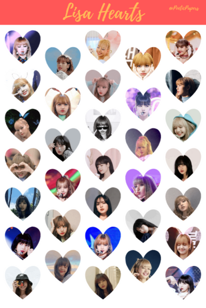 Blackpink Member Heart Stickers