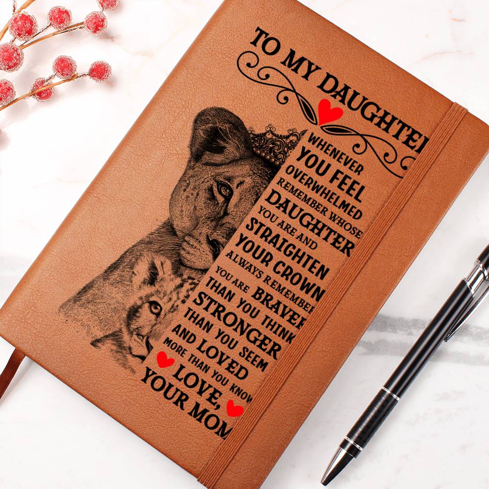 To My Daughter Lion Crown – Ledertagebuch