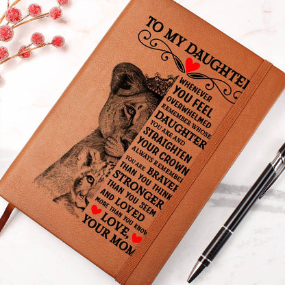 To My Daughter Lion Crown – Ledertagebuch