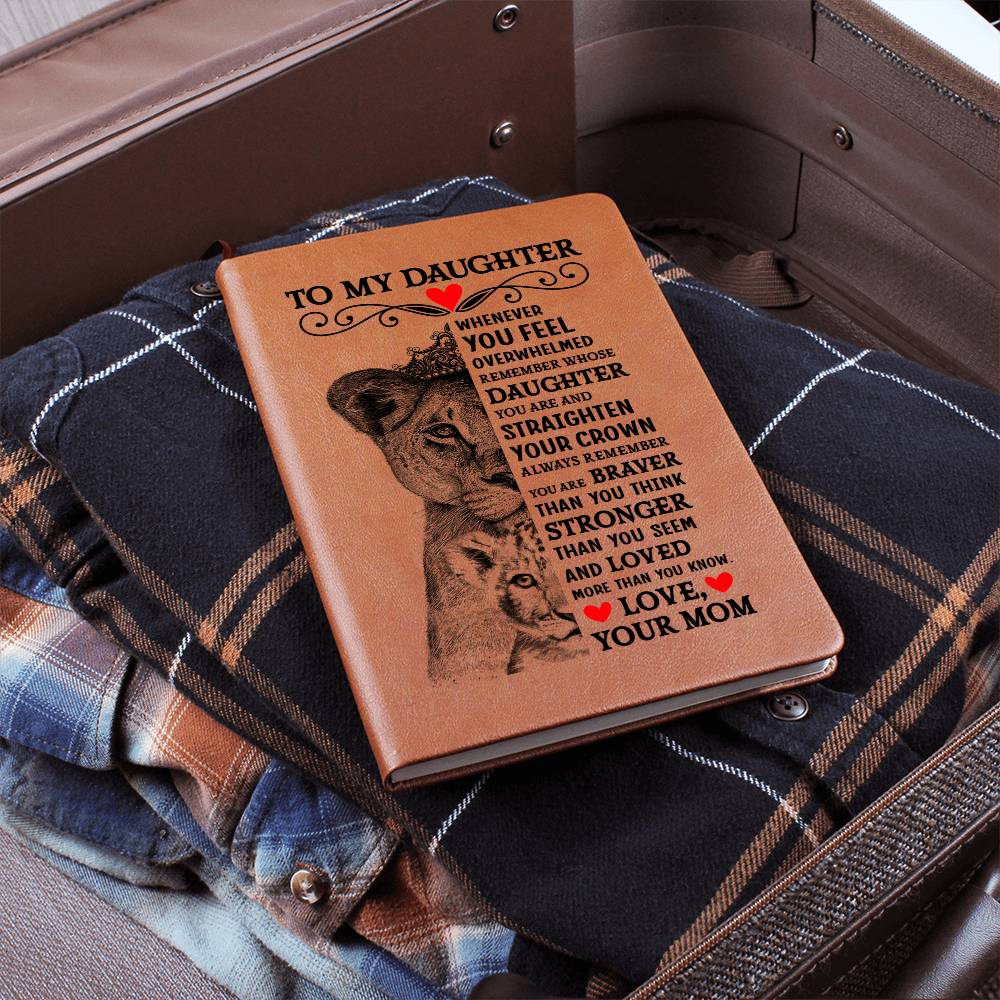 To My Daughter Lion Crown – Ledertagebuch