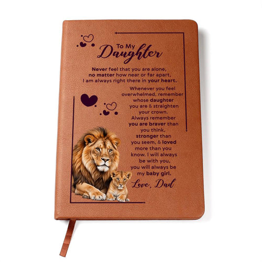 To My Daughter Your Crown – Leder-Notizbuch