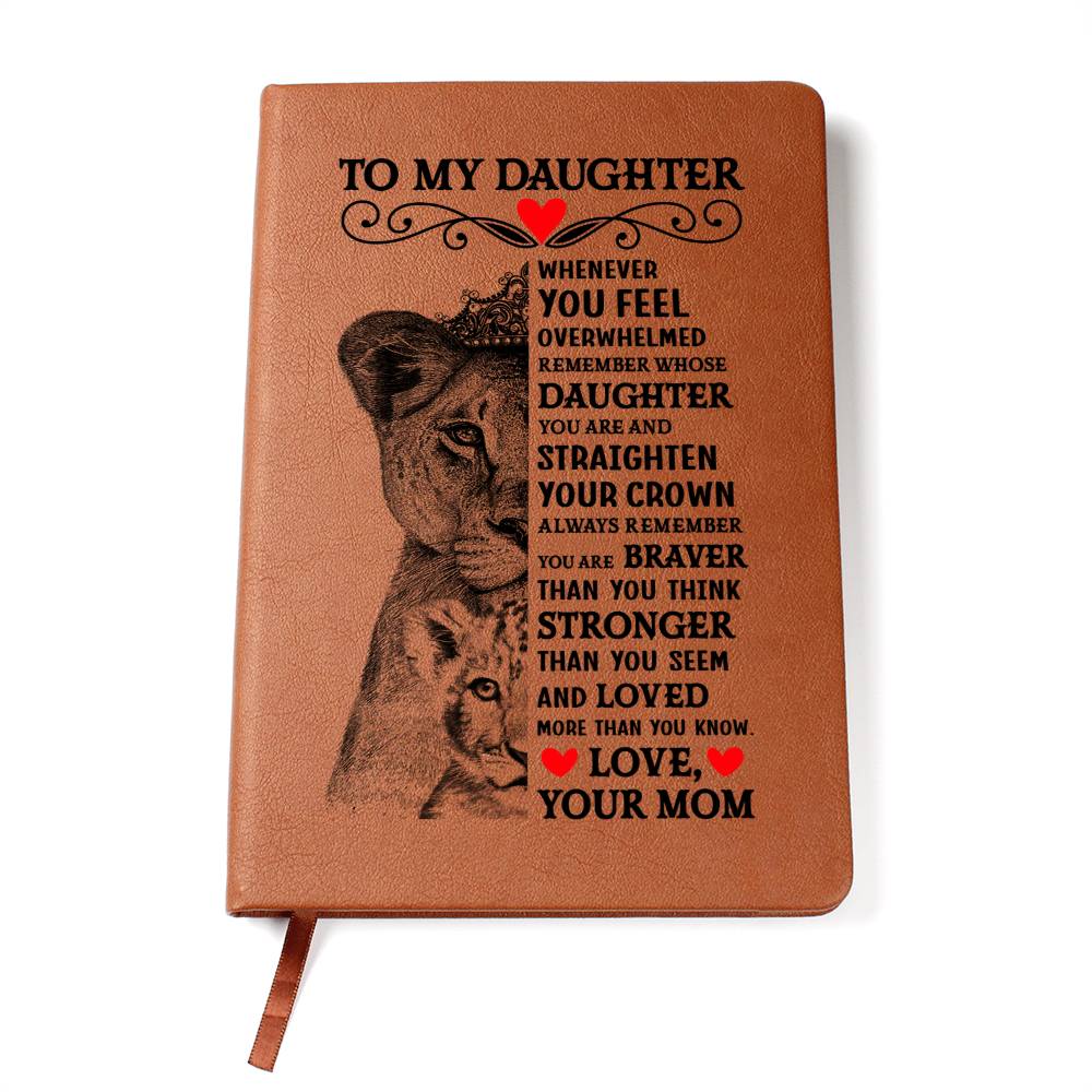 To My Daughter Lion Crown – Ledertagebuch