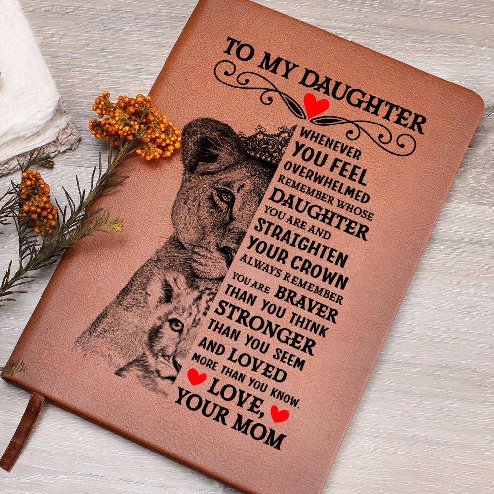 To My Daughter Lion Crown – Ledertagebuch