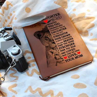 To My Daughter Lion Crown – Ledertagebuch