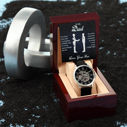 An meinen lieben Papa Denk immer daran, dass ich dich liebe – Durchbrochene Uhr