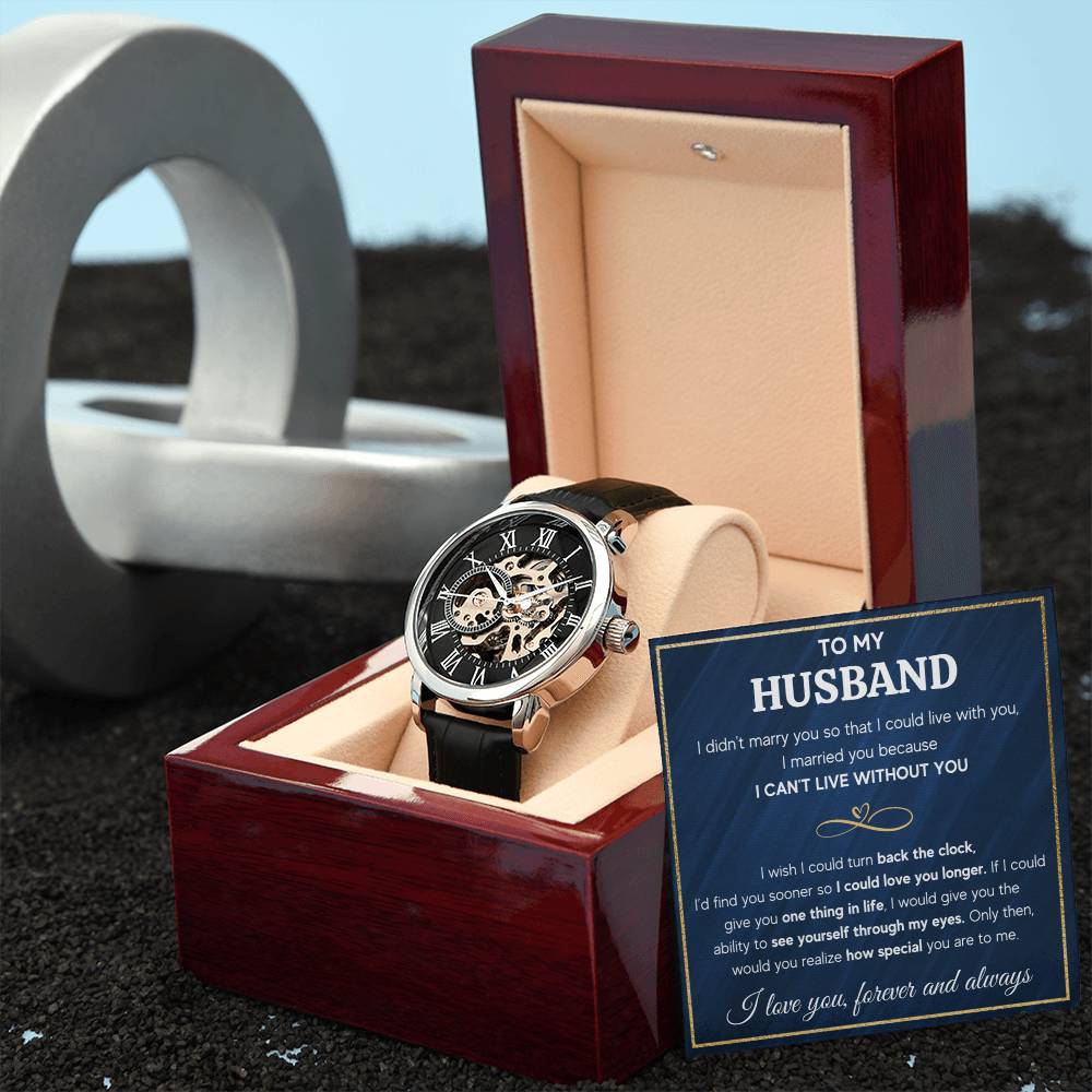 An meinen Mann Augen – Durchbrochene Uhr