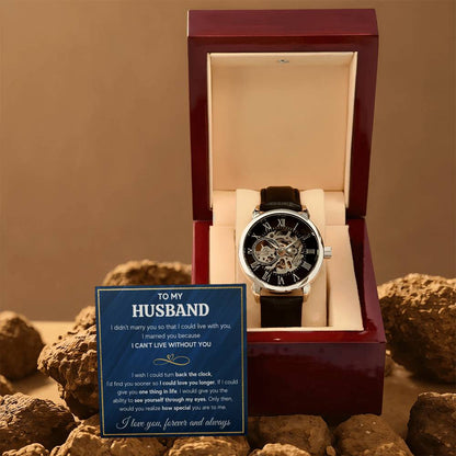 An meinen Mann Augen – Durchbrochene Uhr