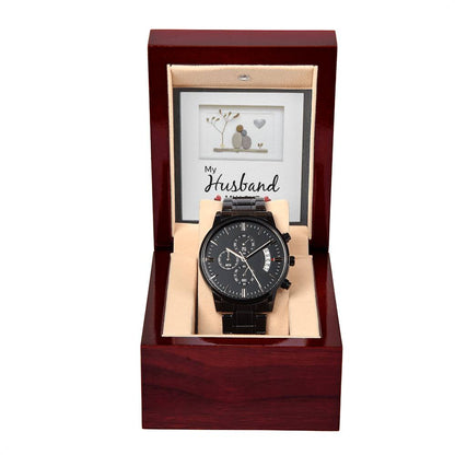 Mein Ehemann Meine Liebe – Schwarze Chronographenuhr