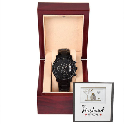 Mein Ehemann Meine Liebe – Schwarze Chronographenuhr