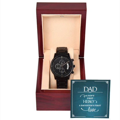 Der erste Held eines Sohnes – Schwarze Chronographenuhr