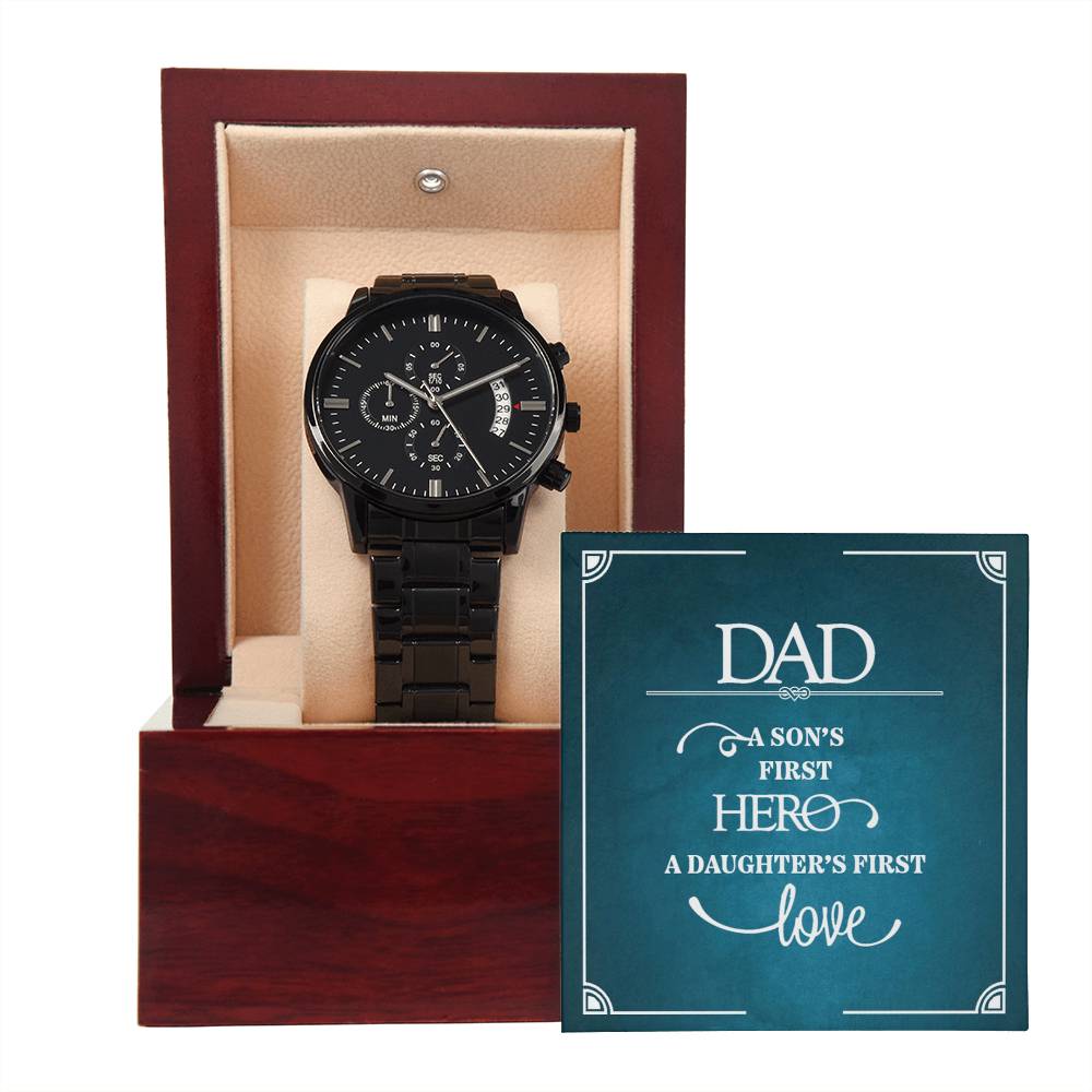 Der erste Held eines Sohnes – Schwarze Chronographenuhr