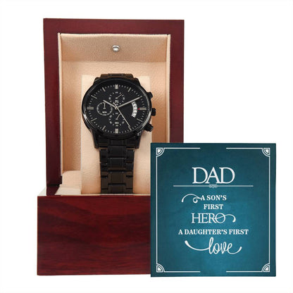Der erste Held eines Sohnes – Schwarze Chronographenuhr