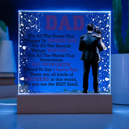 Danke Papa - Acryl quadratisch