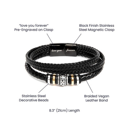 Deine Liebe ist nicht nur ein Gefühl - Lederarmband für Herren