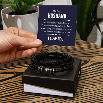 Deine Liebe ist nicht nur ein Gefühl - Lederarmband für Herren