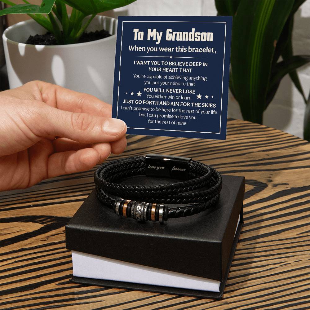 Ich liebe dich für immer und werde dich nie verlieren (Für meinen Enkel) – Armband