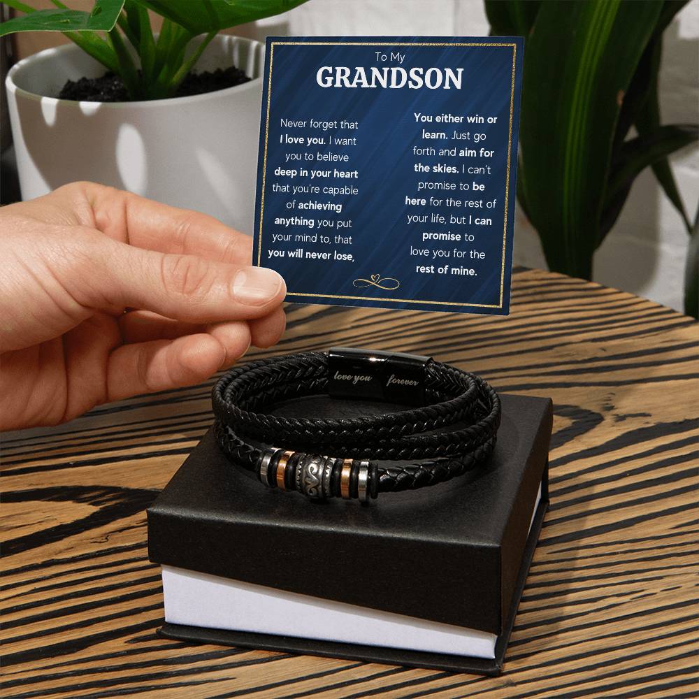 Vergiss nie, ich liebe dich für immer (An meinen Enkel) – Armband