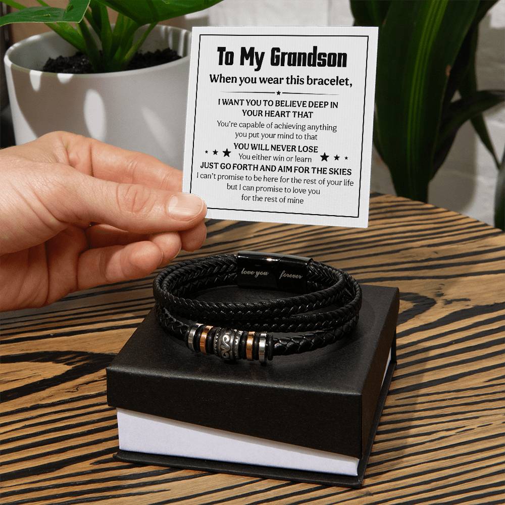 Liebe Dich für immer, glaube tief (Für meinen Enkel) – Armband