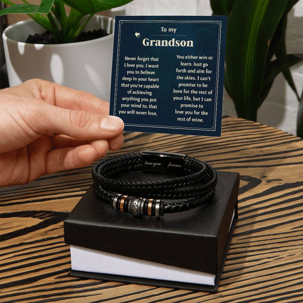 Für immer lieben wir dich für immer (An meinen Enkel) – Armband
