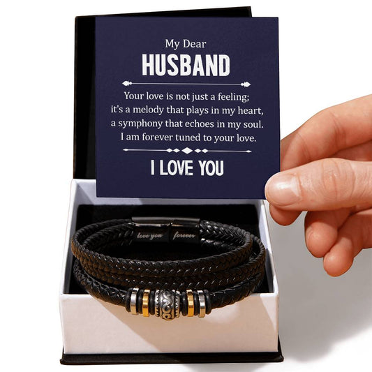 Deine Liebe ist nicht nur ein Gefühl - Lederarmband für Herren