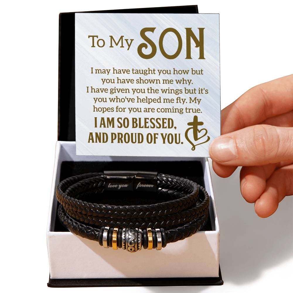 An meinen Sohn - Herren Lederarmband