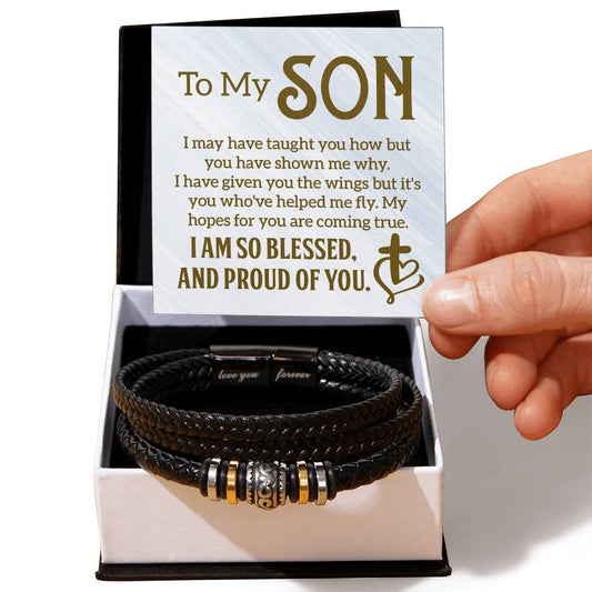 An meinen Sohn - Herren Lederarmband