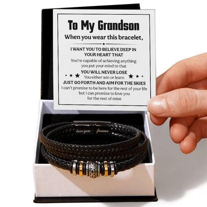 Liebe Dich für immer, glaube tief (Für meinen Enkel) – Armband