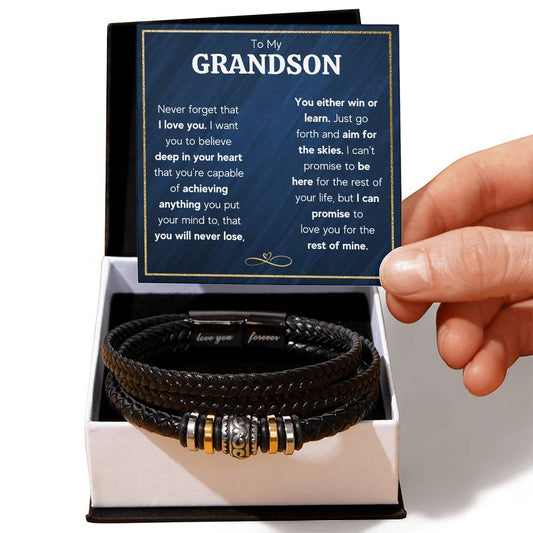 Vergiss nie, ich liebe dich für immer (An meinen Enkel) – Armband