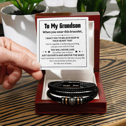 Liebe Dich für immer, glaube tief (Für meinen Enkel) – Armband