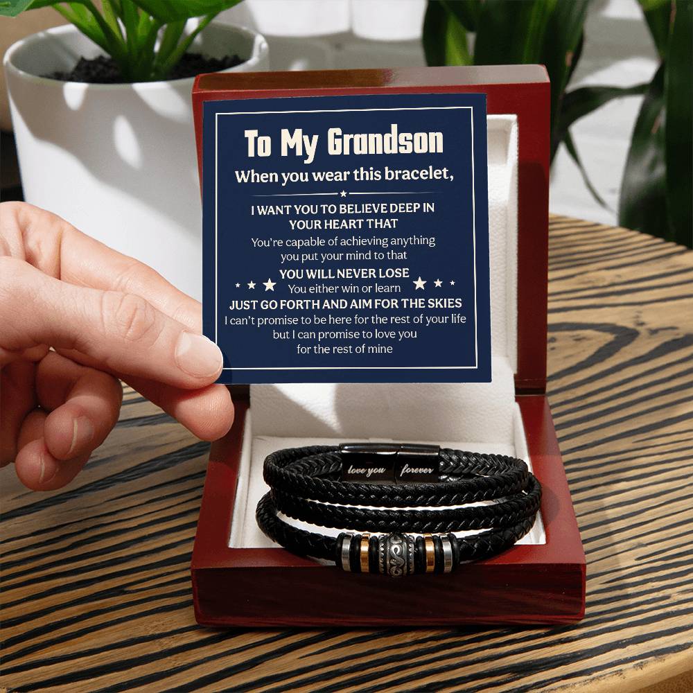 Ich liebe dich für immer und werde dich nie verlieren (Für meinen Enkel) – Armband