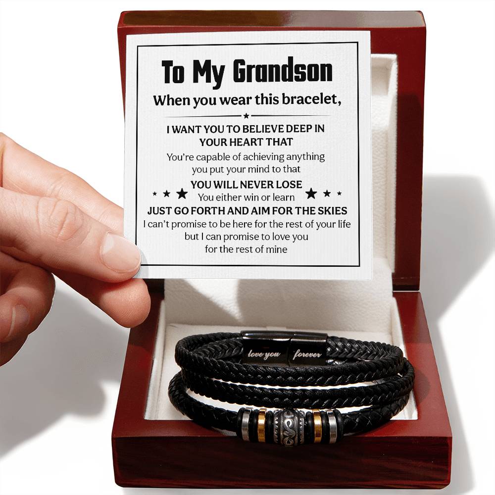 Liebe Dich für immer, glaube tief (Für meinen Enkel) – Armband