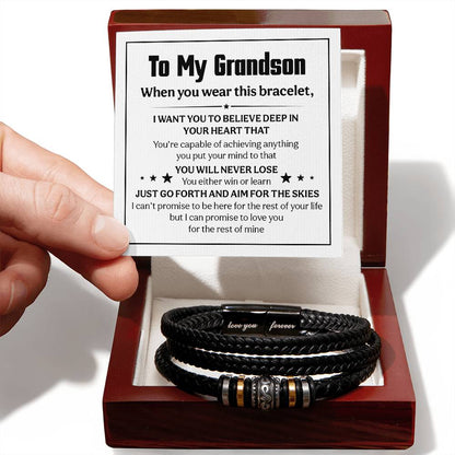 Liebe Dich für immer, glaube tief (Für meinen Enkel) – Armband