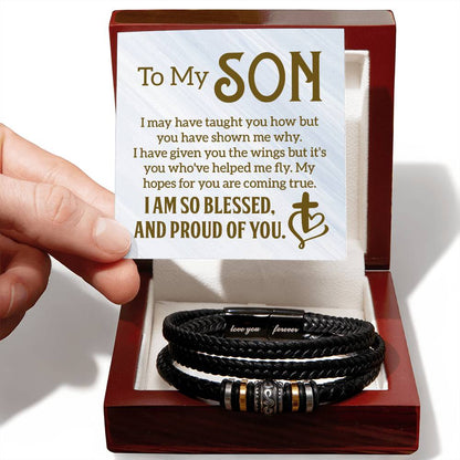 An meinen Sohn - Herren Lederarmband
