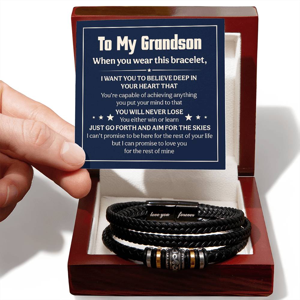Ich liebe dich für immer und werde dich nie verlieren (Für meinen Enkel) – Armband