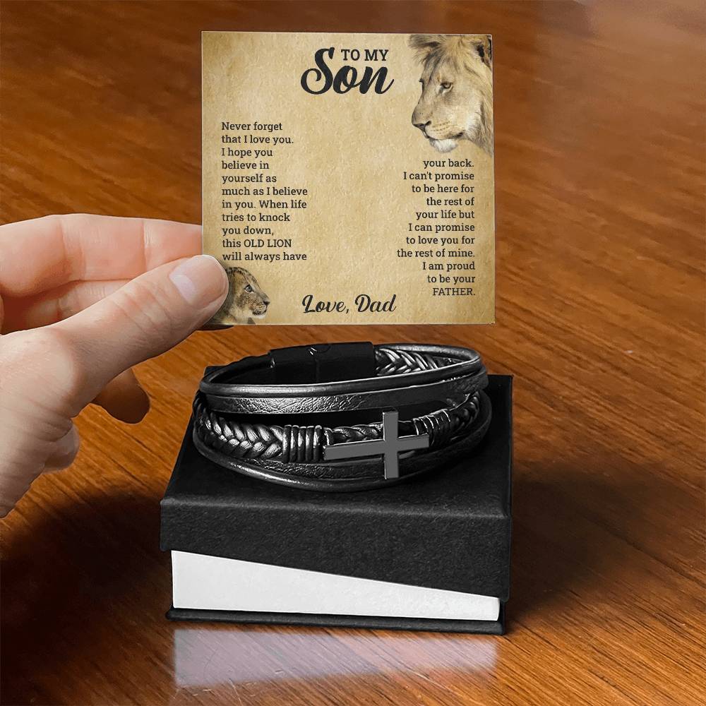 An meinen Sohn - Kreuz Armband