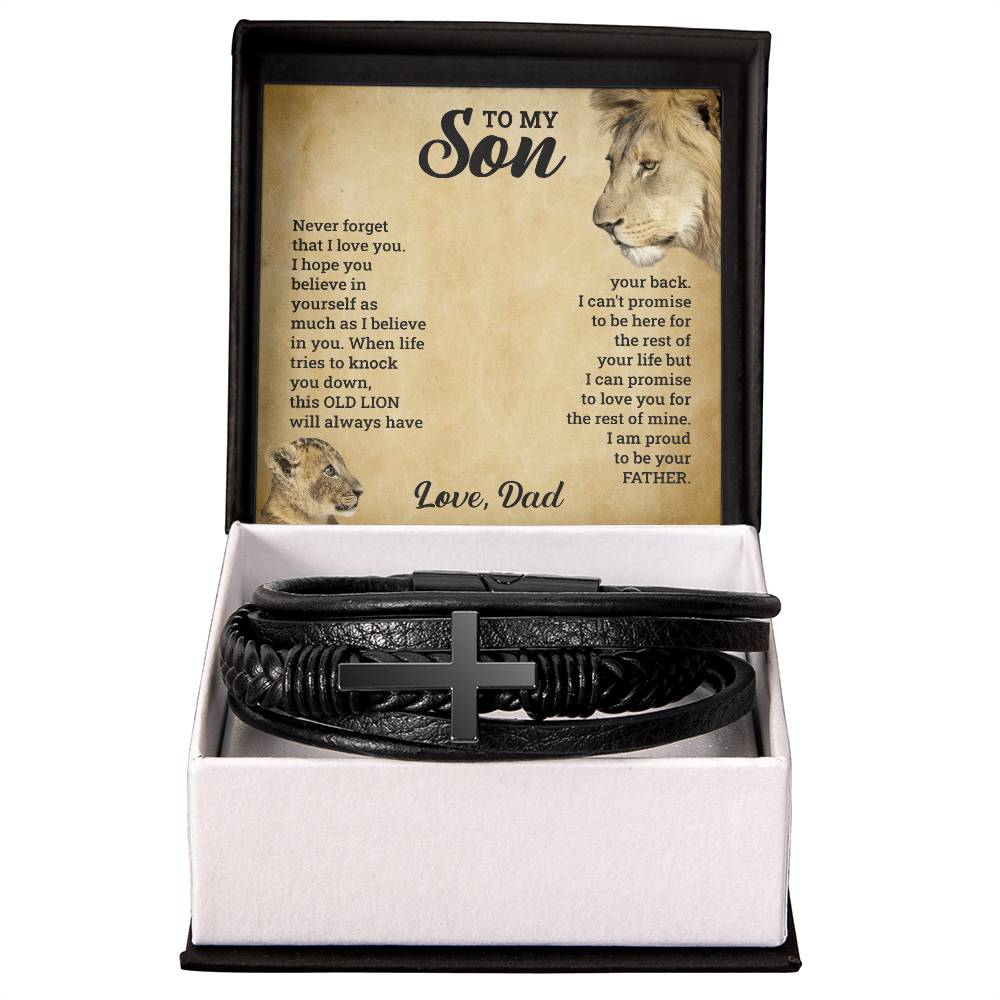 An meinen Sohn - Kreuz Armband
