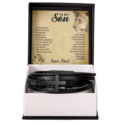 An meinen Sohn - Kreuz Armband