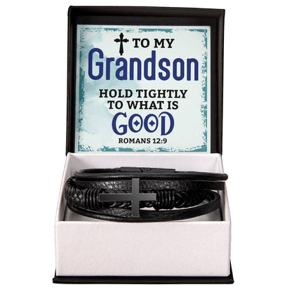 Hold Tightly – Kreuz Lederarmband