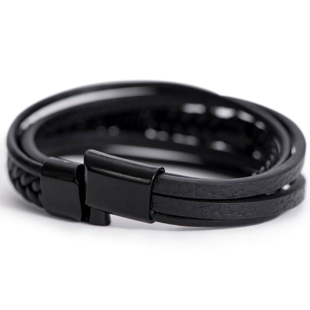 Sprüche 20,7 – Lederkreuz-Armband