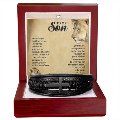 An meinen Sohn - Kreuz Armband