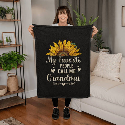 Meine Lieblingsmenschen nennen mich Oma – Korallenfleece-Decke