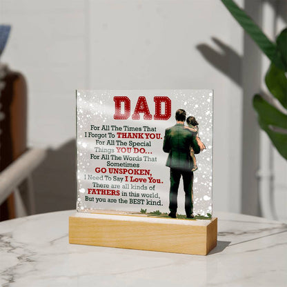 Danke Papa - Acryl quadratisch