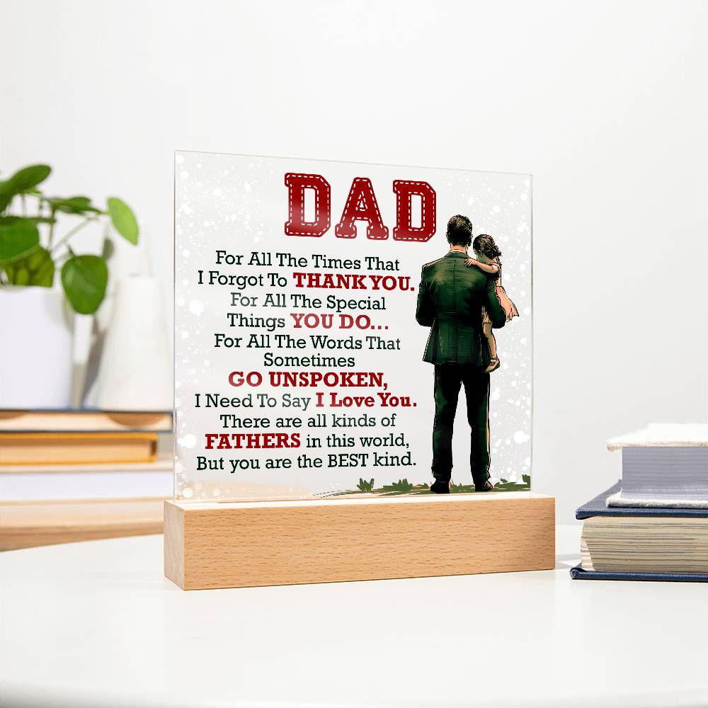 Danke Papa - Acryl quadratisch