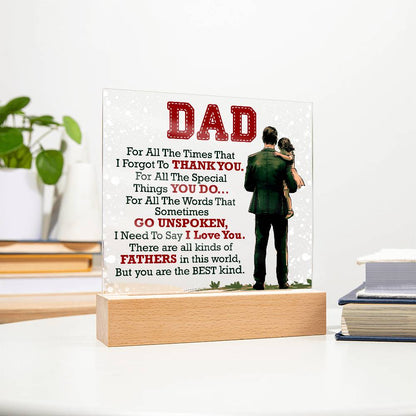 Danke Papa - Acryl quadratisch